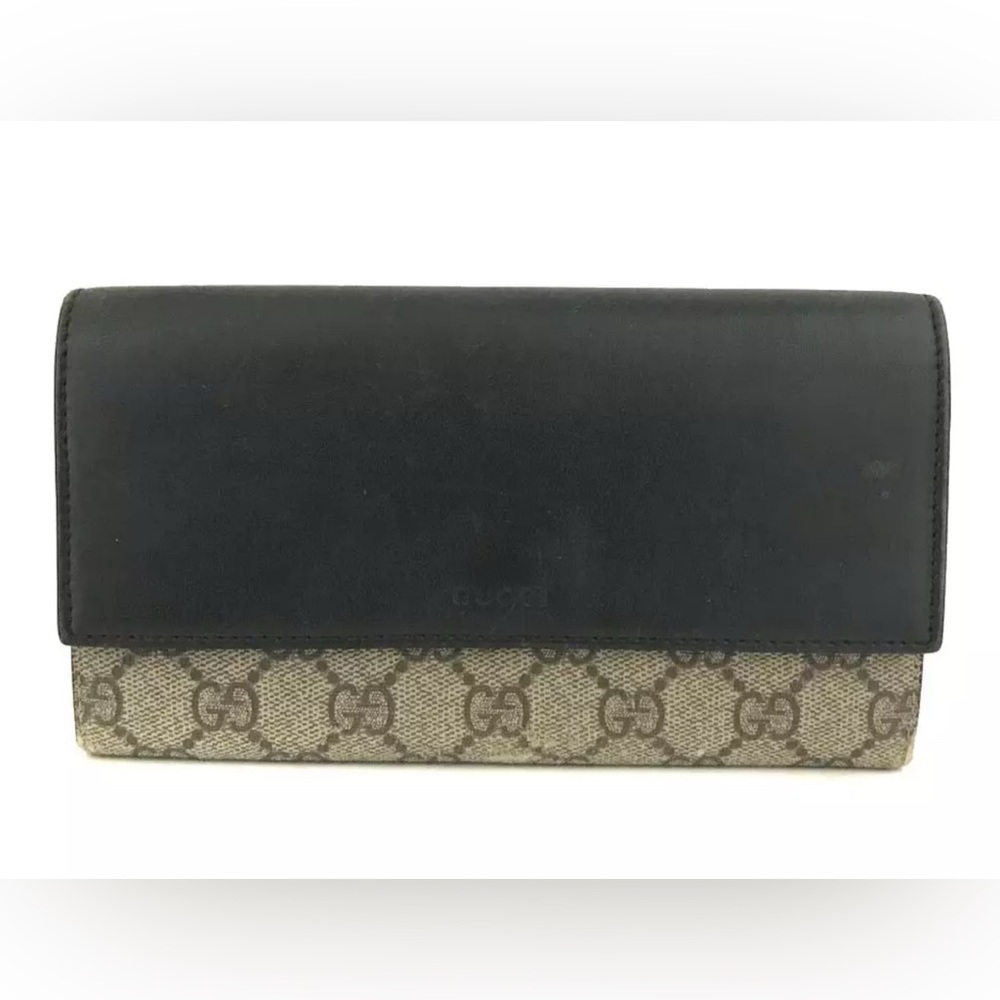 Authentic GUCCI GG Supreme PVC Long Bifold Wallet - Picture 2 of 14